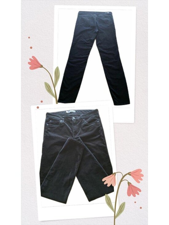 Kut from the Kloth Pants - KUT from the Kloth Diana Black Corduroy High Rise Fab AB Skinny Pants Sz 10